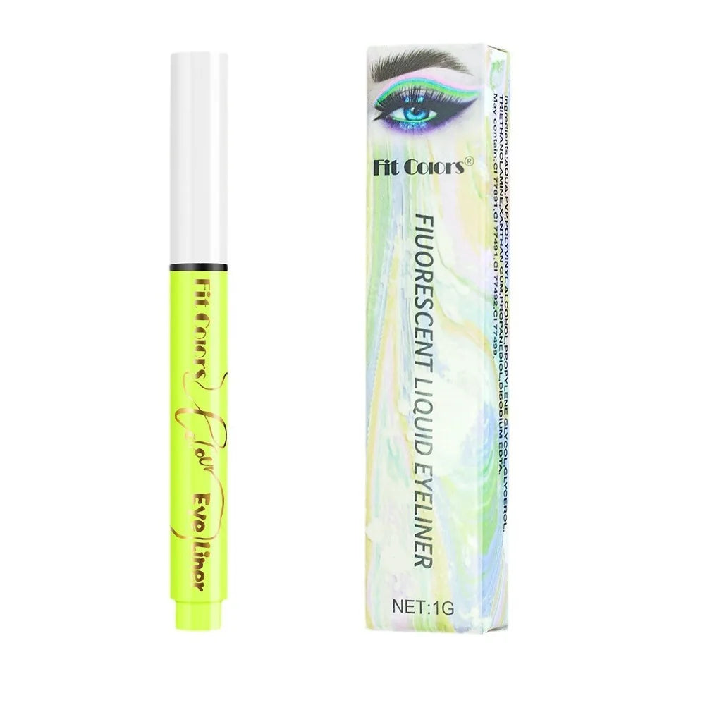 12 Colors Fluorescent Neon Halloween Liquid Eyeliner Waterproof Pen