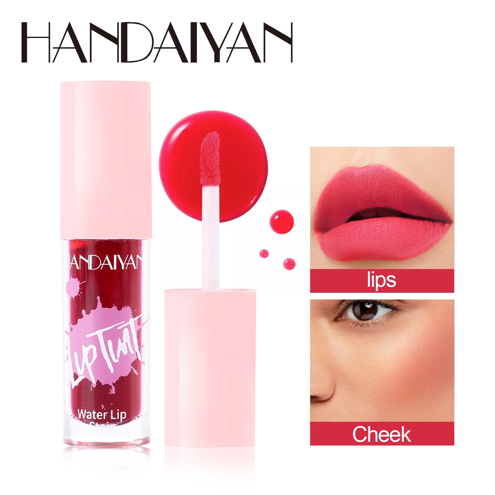 HANDAIYAN 6 Colors Lip Tint high Pigment Waterproof wear