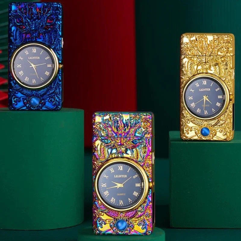 LED Electric Plasma Lighter Embossed Dragon